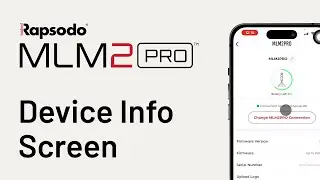 Rapsodo MLM2PRO™ | Device Info Screen