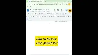 Insert Header and Page Numbers in Google Docs