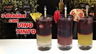 3 Bebidas para hacer con VINO TINTO 🍷