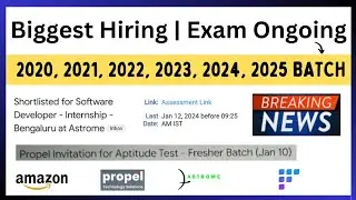 Biggest Hiring | Exam Ongoing | Astrome | Gartner | Meritshot | 2020, 2021, 2022, 2023, 2024, 2025