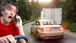ТАКСУЮ на ЛАДА ВЕСТА в БИМКЕ...! | BeamNG.drive