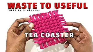 DIY Macrame COASTER 🍵 Just in 9 MINUTES | AMAZING Pattern Square Macrame Coaster | STEP by STEP