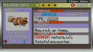 *April Fools* Shiny Zigzagoon after ONE seen in Pokemon Ruby!!!!