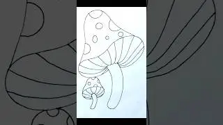 Mushroom art step by step 🍄#shorts #mushroom #drawing