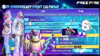 Free Fire 6th Anniversary All Rewards review | Unicorn 6th Anniversary Collection @FreeFireLeaks