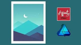 Mountain paradise in Affinity Designer - Vector drawing.