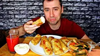 MUKBANG  Блины / Масленница / ASMR / МУКБАНГ / Мукбанг Сеня  / eating show /먹방