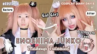 Enoshima Junko Cosplay Makeup🧸 Gal Girl Vibes 🖤Psychopath Look Tutorial ✨| Cosplay Diary DAY 5