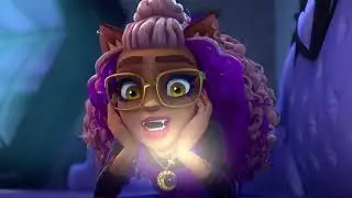 Monster High Student Watching Shrek Forever After DVD Menu