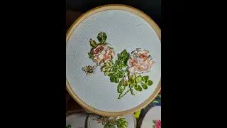 silk ribbon rosa 🌹 piu grande facile
