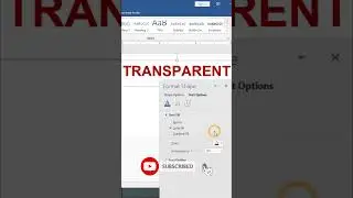 Text Transparent in ms word 