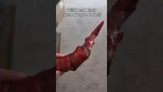 Dragon horn tutorial with foam clay! #cosplay #tutorial #howto #dungeonmeshi #dragon #shorts