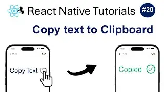 React Native #20 how to copy to clipboard in React Native