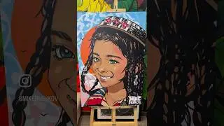 Граффити картина узбечка short #artwork #graffiti #art #shorts #short #uzbekistan #uzb #graffitiart