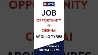 Job Vacancy for Diploma in Mechanical Engineering | Apollo tyres | Chennai jobs