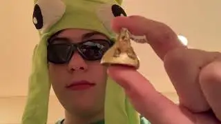 Eating a Hershey Kiss with Almonds