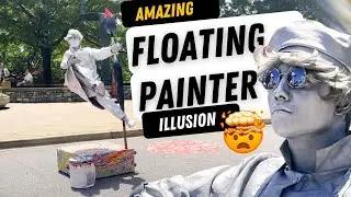 The Floating Painter - Living Statue