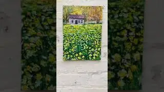 Картина маслом Нарциссовый Дом обзор работы/Oil painting Narcissus House work overview