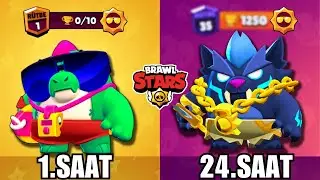 24 SAAT BOYUNCA BUZZ OYNADIM! KAÇ KUPA KASTIM? Brawl Stars