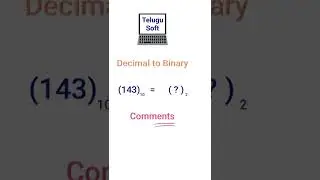 Decimal to Binary 