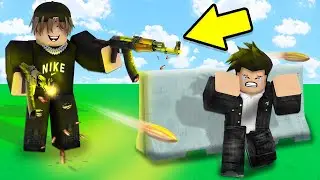 I Used GUNS in BEDWARS To Troll ... (Roblox Bedwars)