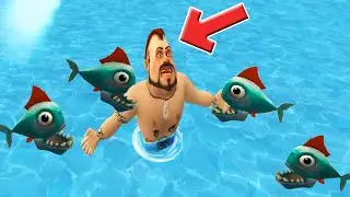 ÇATLAK KOMŞUYA PİRANALAR SALDIRDI Dark Riddle 2 Oyunu