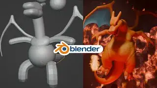 Sculpting charzard in Blender - Full Timelapse