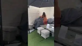 How to put on a corner sofa garden furniture cover | JB Furniture