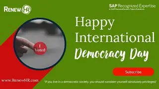Let us Celebrate Freedom and democracy - Happy International Democracy Day