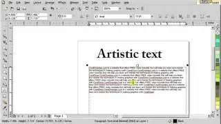Entering text in CorelDraw