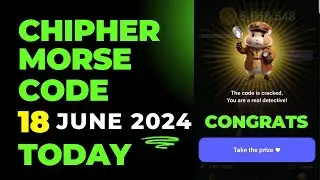 18 June Hamster Kombat Daily Chipher Morse Code Today 18/06/2024