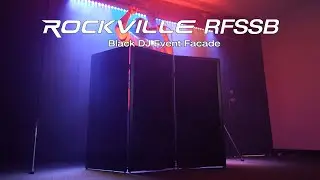 All About your Rockville RFSSB Black DJ Event Facade 80" x 44" Steel Frame Booth+Bag+Scrims