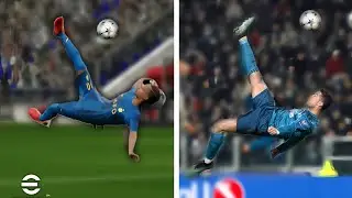 Recreating Ronaldo Bicycle Kick Vs Juventus In UCL in efootball-efootball2024#efootball2024😱