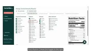 Screencast Project 114- Show or hide nutrients