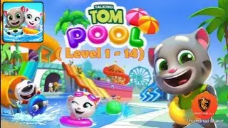 Talking Tom pool gameplay tutorial - ( level 1-14)