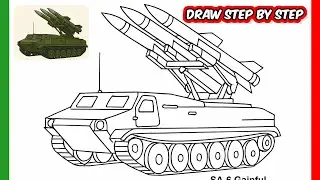 How to Draw a Missile Armored Vehicle Step by Step #howtodraw