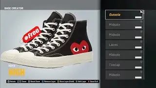 HOW TO MAKE CDG CONVERSE DESIGNER SHOE ON NBA 2K21 ! HOW TO GET CUSTOM SHOES FREE IN NBA 2K21 !