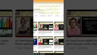 Playlist- LearnPython, Pytest & DevOps