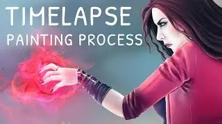 Scarlet Witch (Avengers) - time lapse digital art