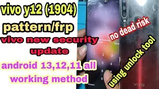 vivo new model pattern unlock trick || vivo y12 (1904) pattern frp unlock || vivo 1904 password lock