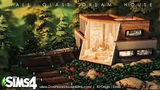 Wall Glass Dream House | No CC | Furnished | Sims 4 Speedbuild & House tour | Les Sims 4