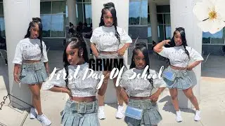 GRWM : FIRST DAY OF SCHOOL * Senior Edition * || school vlog , hair , nails , hauls , errands & etc