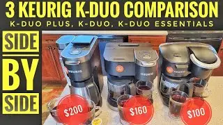 3 Keurig K-Duo Coffee Maker Comparison K-Duo Plus, K-Duo, K-Duo Essentials K-Cup Brewer & Coffee Pot