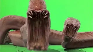 Green Screen Sandworm / Sci fi worm / alien worm / mutant worm 5