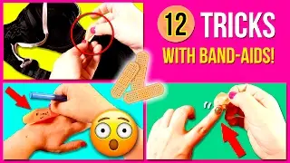 TOP 12 BAND-AIDS Life Hacks 👌🏼 Amazing TRICKS with BAND-AIDS * EASY tricks with BAND AIDS
