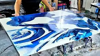 My BEST Yet!! (Pearl Cells with House Paint) ~ Acrylic Pouring