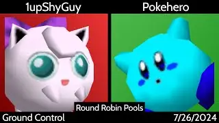 [SSB64] Ground Control (Singles) - 1upShyGuy (Puff) vs. Pokehero (Kirby) RR Pools