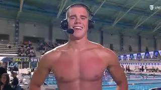Jonny Kulow fired up after ASU’s first-ever win in 200 medley relay at Pac-12 Men’s Swimming...