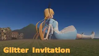 Alice in Wonderland - Glitter Invitation