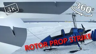 Ошибки на взлете, Автожир. / Gyro Rotor Prop Strike. 360' 4K